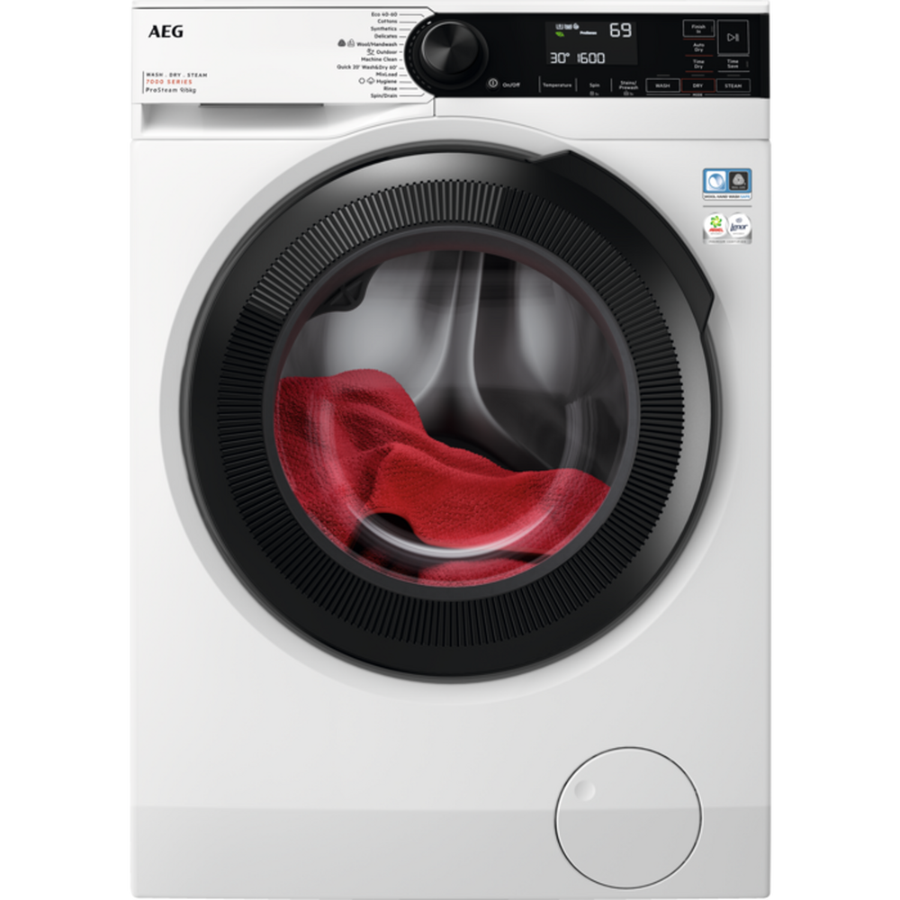 AEG LWR7496O4B 9kg/6kg 1600 Spin Washer Dryer - White