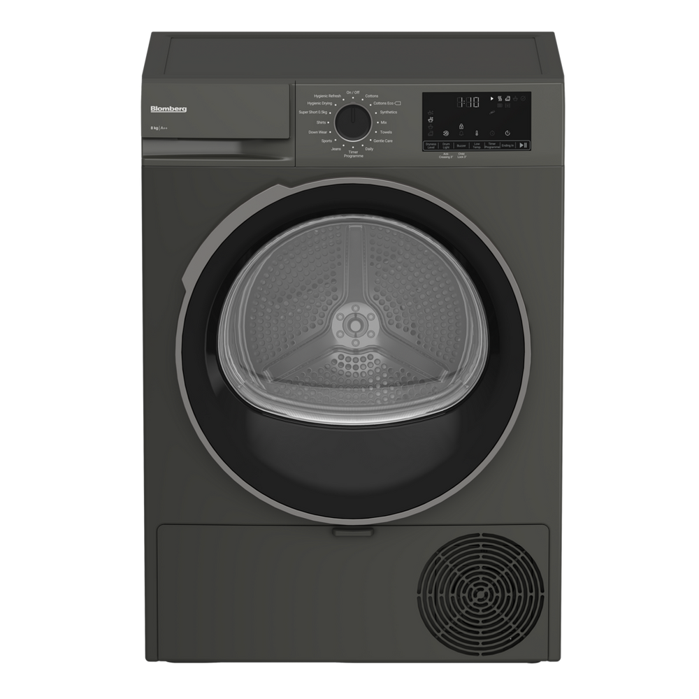 Blomberg LTA18320G 8kg Heat Pump Tumble Dryer - Graphite