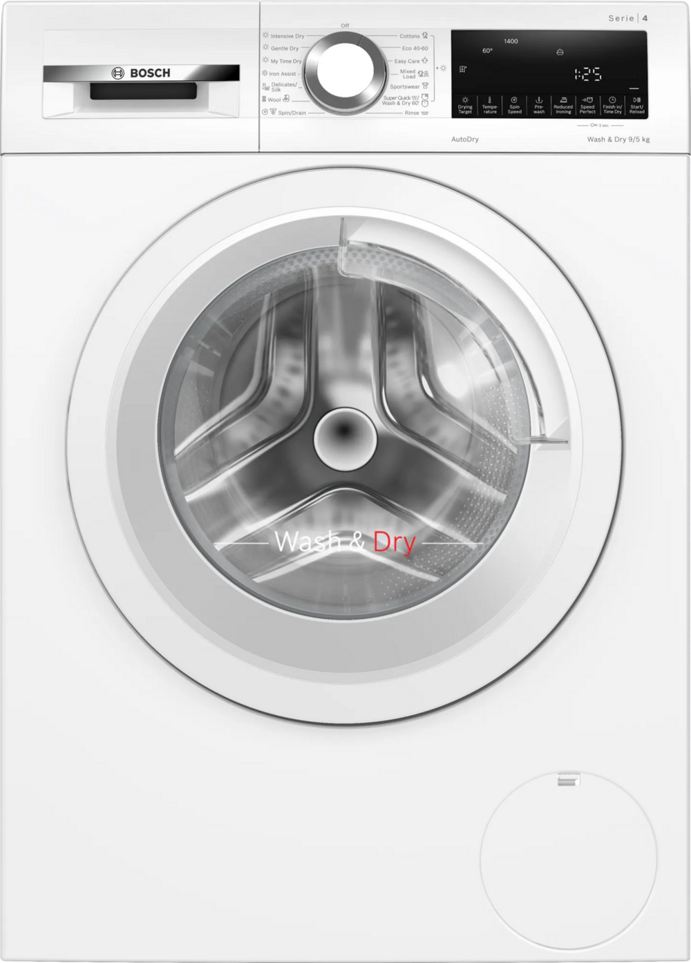 Bosch WNA144V9GB 9kg/5kg 1400 Spin Washer Dryer - White