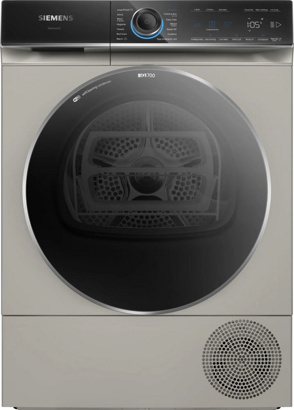 Siemens WQ46B2CXGB Heat Pump Tumble Dryer - Silver Inox