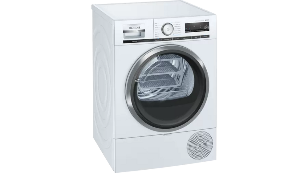 Siemens WT48XRH9GB IQ500 9kg Heat Pump Tumble Dryer - White