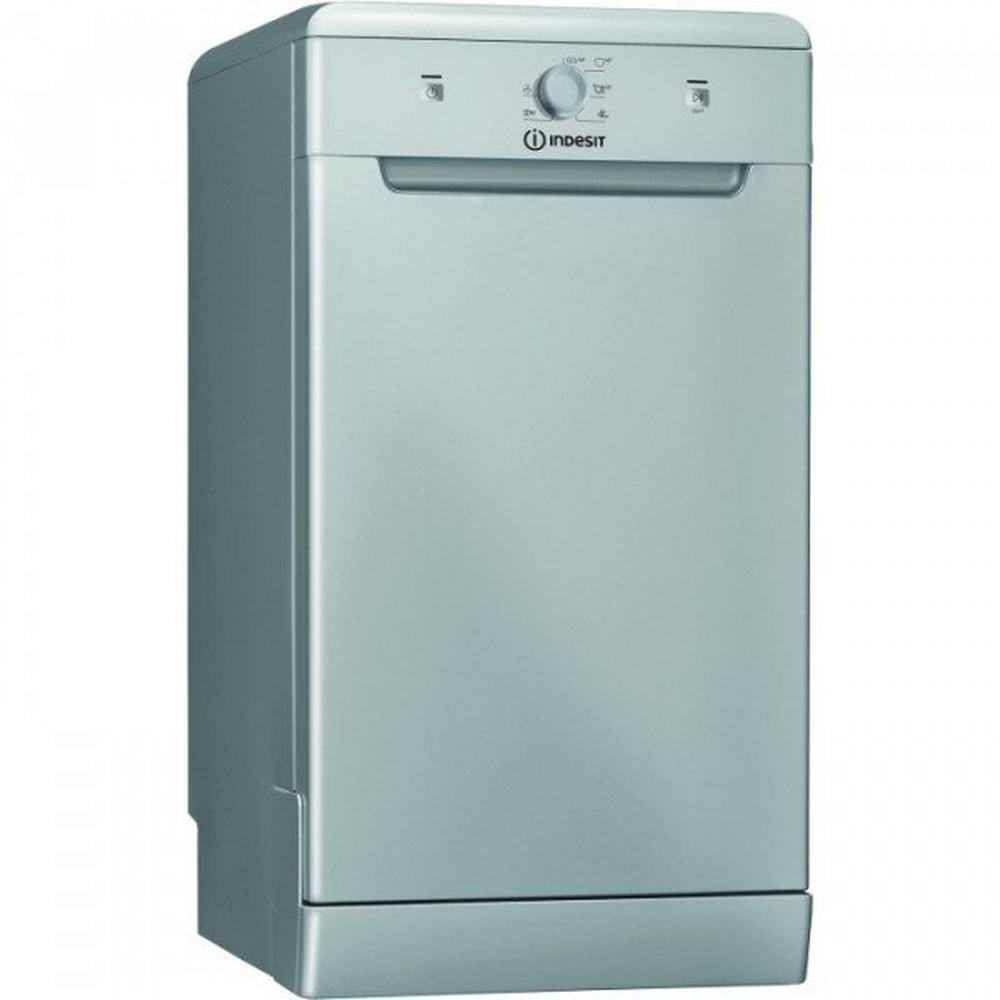 Indesit DSFE1B10SUKN Slimline Dishwasher - Silver - 10 Place Settings