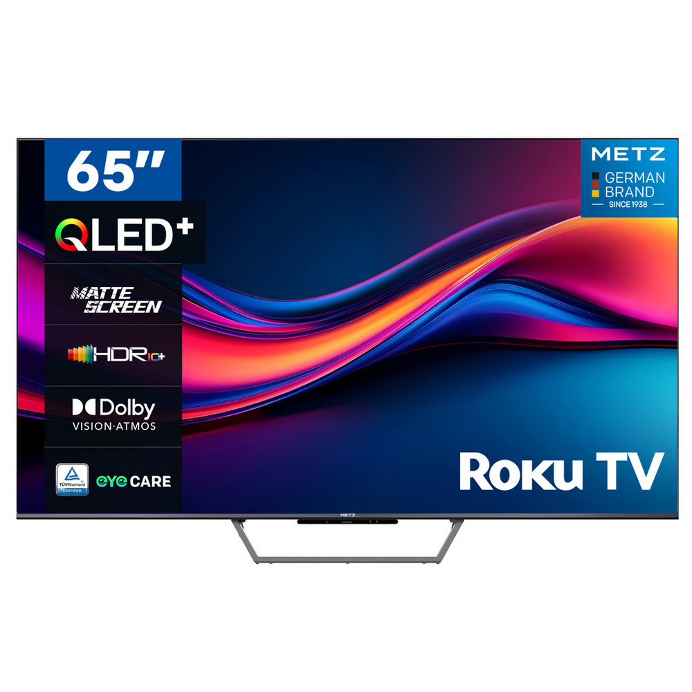 Metz 65MQF7500ZUK 65" 4K QLED Roku TV - Black