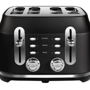 Rangemaster RMCL4S201BK 4 Slice Toaster - Matte Black