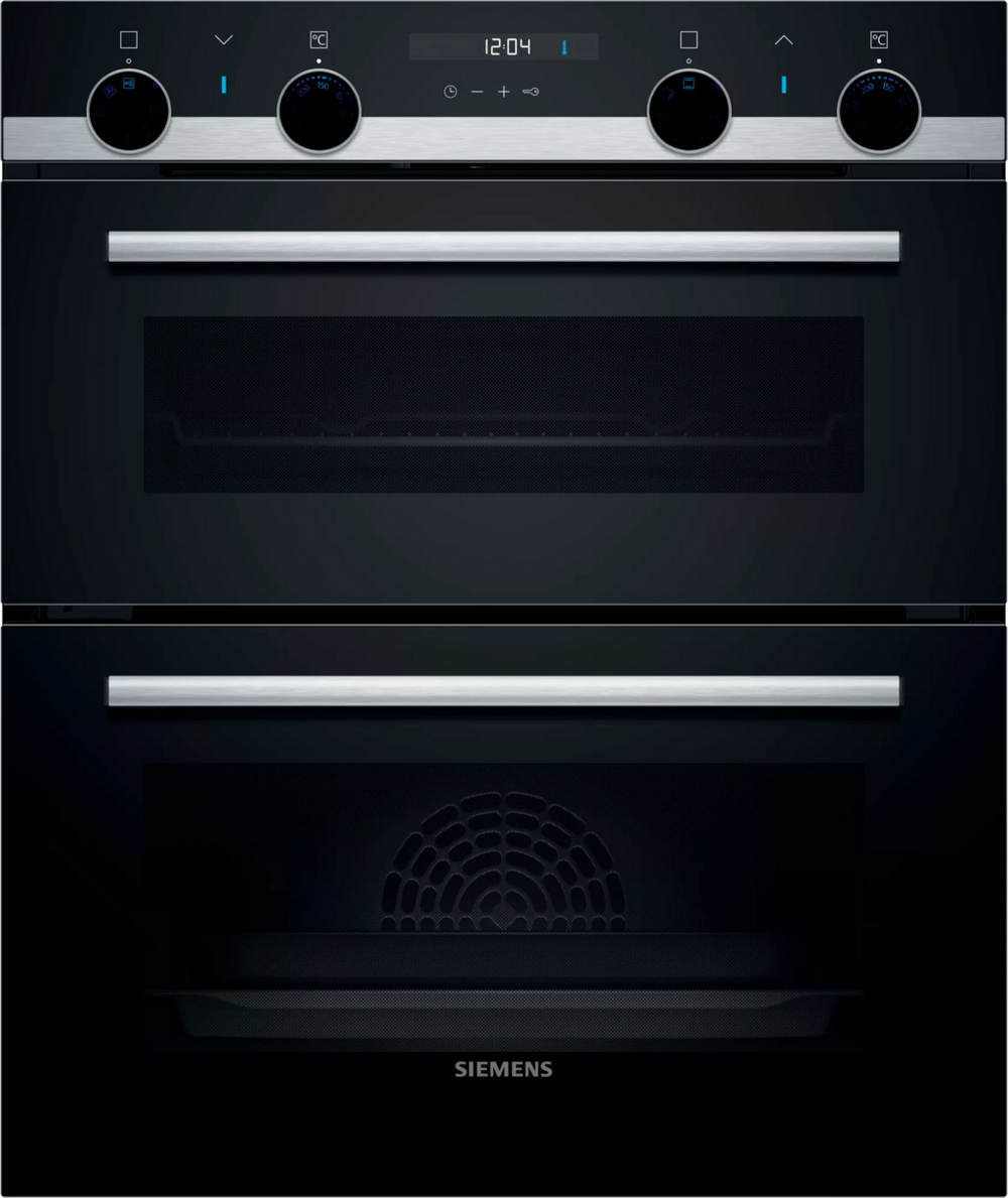 Siemens NB535ABS0B 59.4cm Built Under Double Oven - Stainless Steel