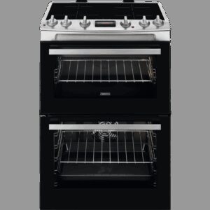 Zanussi ZCI66280XA 60cm Double Oven Electric Cooker with Induction Hob - Stainless
