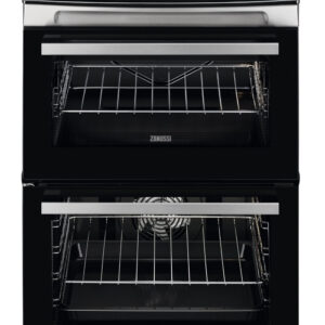 Zanussi ZCI66288XA 60cm Electric Double Oven with Induction Hob - Black and Stainless Steel