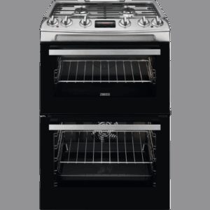 Zanussi Zck66350Xa 60cm Double Oven Dual Fuel Cooker - Stainless Steel