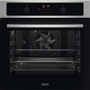 Zanussi ZOPND7XN 59.4cm Built In Electric Single Oven - Black & Stainless Steel