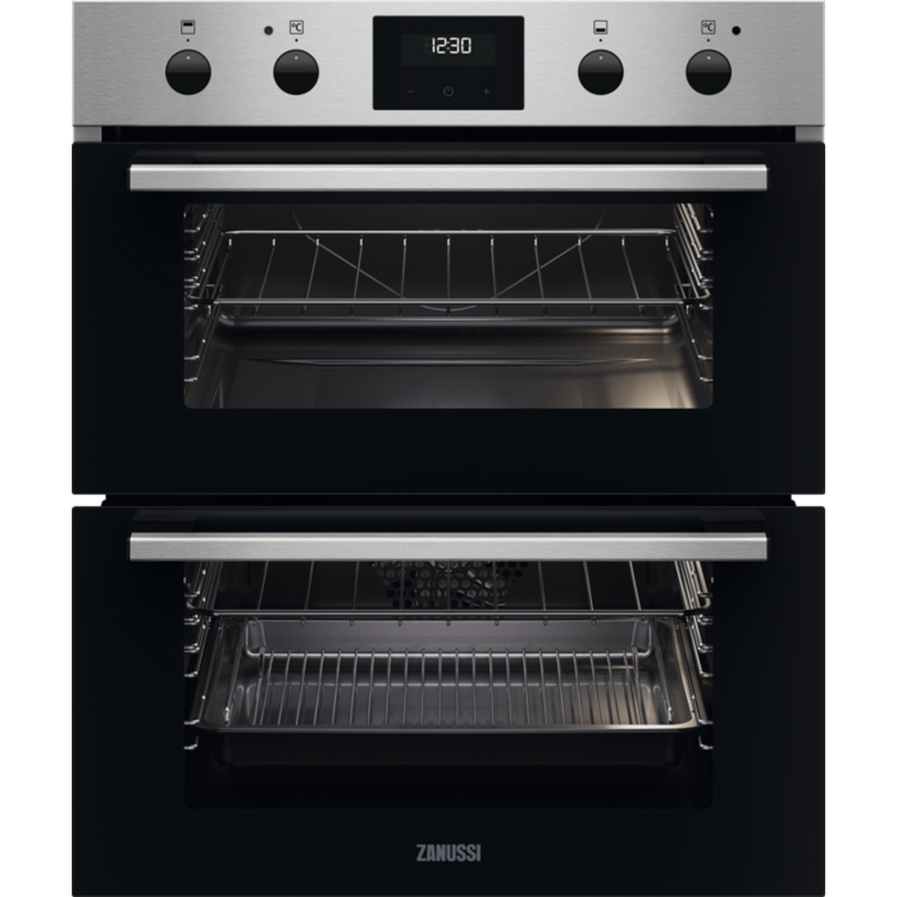 Zanussi ZPHNL3X1 59.4cm Built In Electric Double Oven - Black